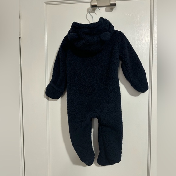 Carters 9M Navy Blue Baby Winter Onesie - Picture 2 of 4